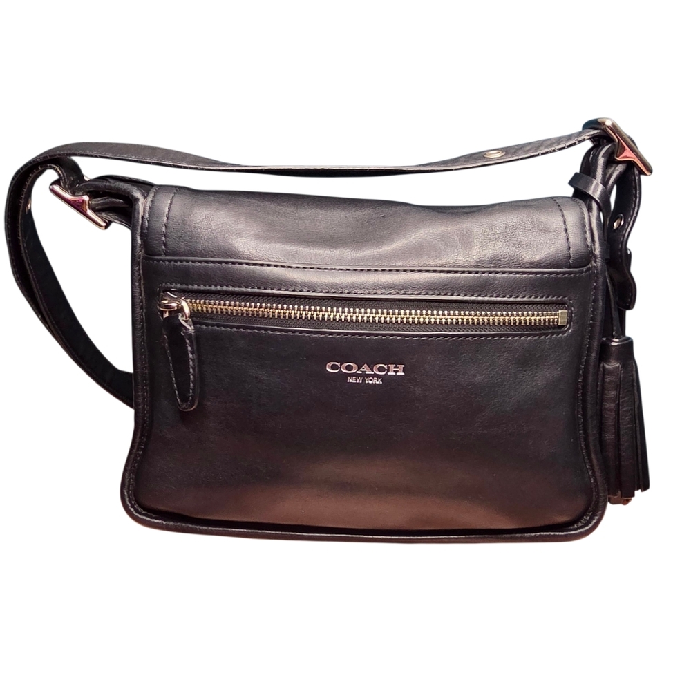 Coach Legacy Archive Rambler Crossbody F1293-21194 Black Leather Tassel Turnlock - Picture 4 of 12